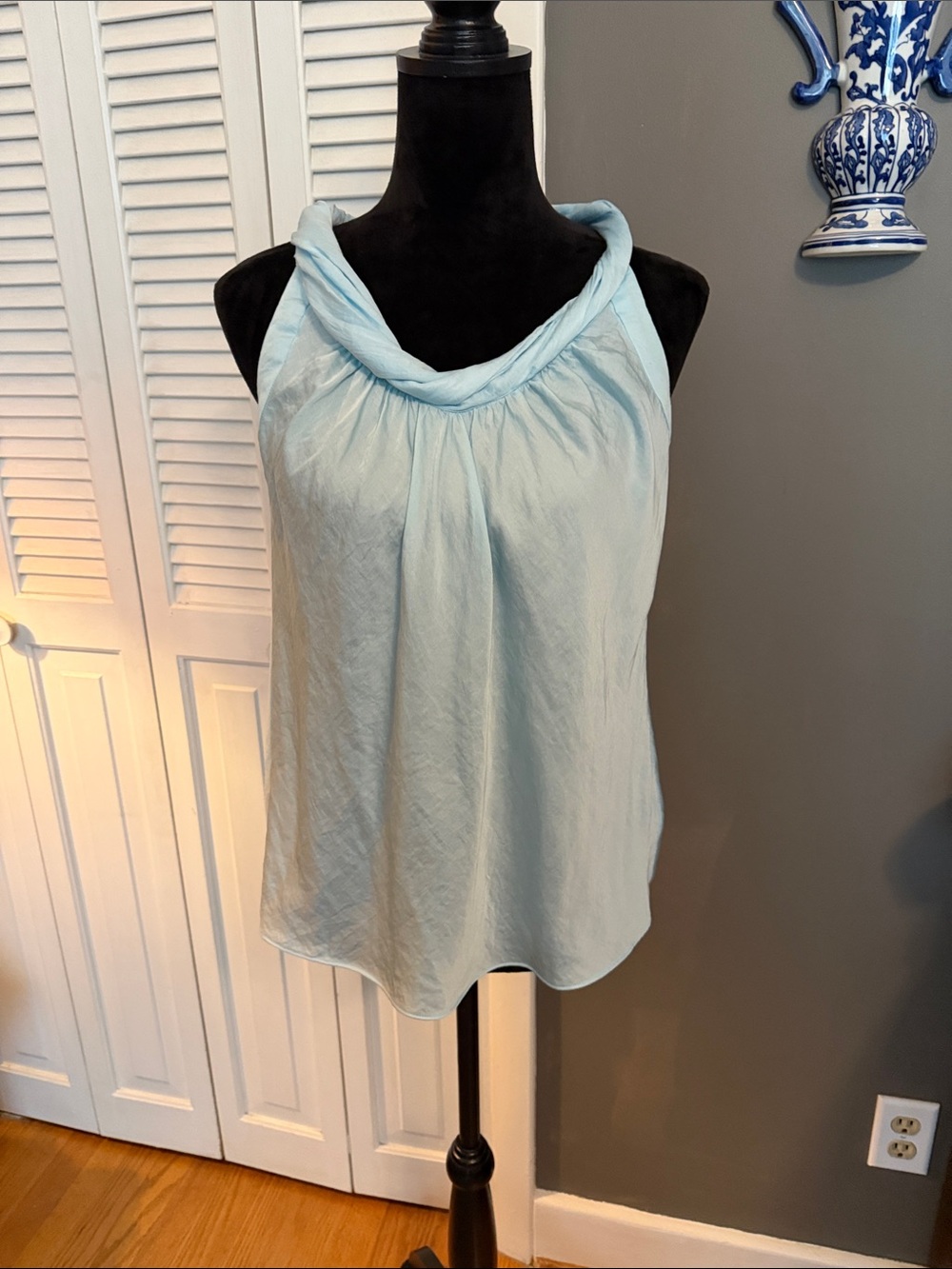 Talbots Light Blue Twisted Halter Camisole